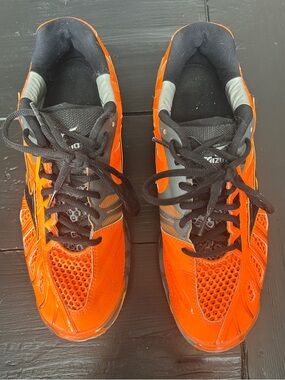 Mizuno Wave Tornado X Orange and Black Men's Court Shoes